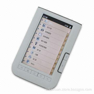 5-inch TFT E-book Reader with Intelligent TFT, 800 x 480 Pixels Resolution, Calendar and G-sensor